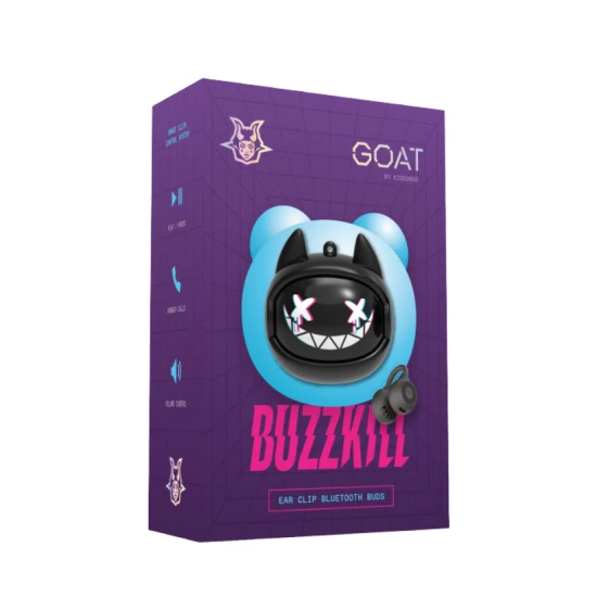 Bezdrôtové detské slúchadlá do uší GOAT Buzzkill čierne