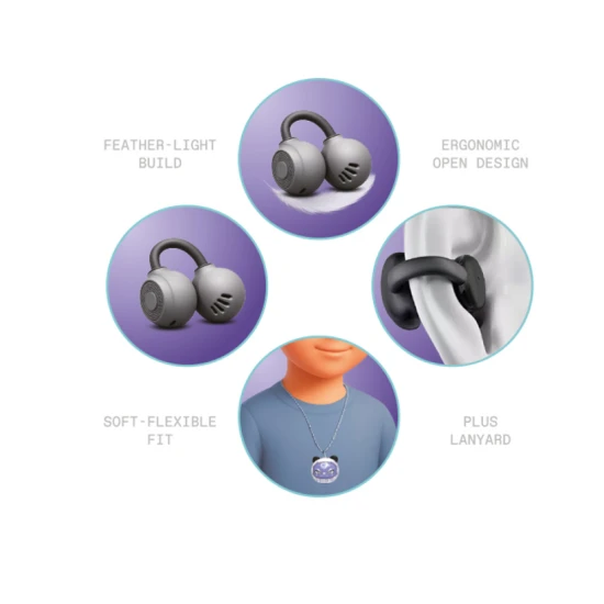 Bezdrôtové detské slúchadlá do uší GOAT Frozen Cyborgs lilac