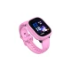 Detské smart hodinky Kiddoboo x Lagenio WatchMe 4G v ružovo-fialovej farbe s displejom, kamerou a SOS funkciou – bezpečný a hravý doplnok pre deti.