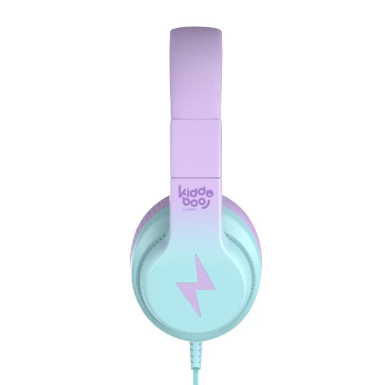 Kiddoboo detské slúchadlá Lilac v jemnej fialovej farbe s obmedzením hlasitosti a pohodlným dizajnom pre deti od 6 rokov.