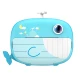 Detský fotoaparát Kiddoboo FotoFun 2 Whale Blue – modrý instantný foťák pre deti s okamžitou tlačou, farebnými fixkami a zábavnými rámikmi na fotografie.