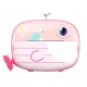 Detský fotoaparát Kiddoboo FotoFun 2 Whale Pink – ružový instantný foťák pre deti s okamžitou tlačou, farebnými fixkami a zábavnými rámikmi na fotografie.