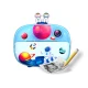 Detský fotoaparát Kiddoboo FotoFun 2 Space Blue – modrý instantný foťák pre deti s okamžitou tlačou, farebnými fixkami a zábavnými rámikmi na fotografie.
