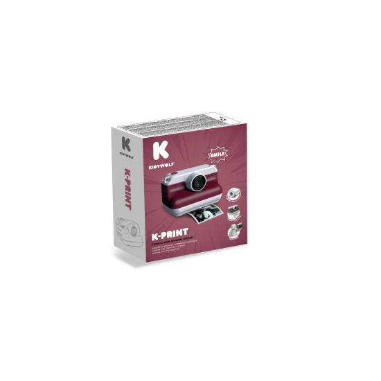 Instantný fotoaparát Kidyprint Kidywolf K-Print Bordeau