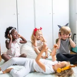 Detské audio slúchadlá Lišiak