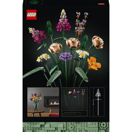 LEGO kytička 10280 – pestrofarebná kvetinová dekorácia z kociek