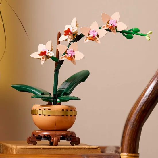 LEGO Botanicals Miniatúrna orchidea v kvetináči so zlatými detailmi