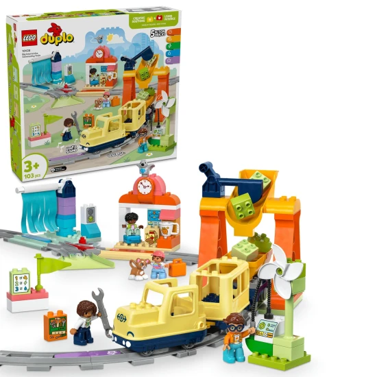 LEGO DUPLO Veľký interaktívny komunitný vláčik s postavičkami a akčnými kockami