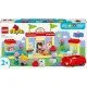 Peppa Pig a rodina v LEGO® DUPLO® supermarkete - nákupné dobrodružstvo s autíčkom a fúrikom