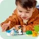 LEGO rodinka levov a tučniakov pripravená na dobrodružstvo v divokej prírode
