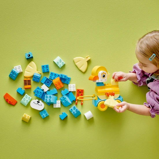 LEGO DUPLO 3 v 1 Zvieratká na kolieskach 10448 – kačka, ryba a psík stavebnica pre deti