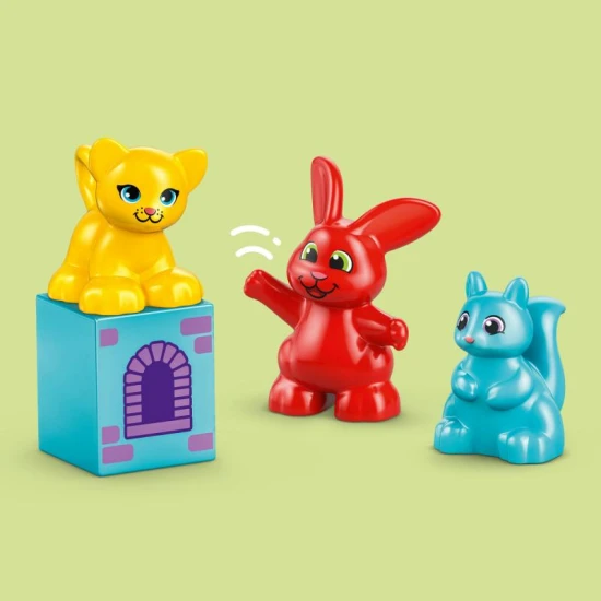 LEGO DUPLO 10450 – Hopsy a hra s hradom so zvieratkami a farebnými kockami