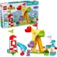 LEGO DUPLO Zábavný park s figúrkami Peppy, Cili a Danyho na ruskom kolese a šmýkačke.
