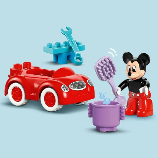 LEGO DUPLO Mickey Mouseov klub s interaktívnym kolesom a zostaviteľným autíčkom