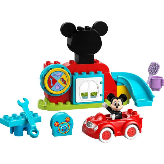 LEGO DUPLO Mickey Mouseov klub s interaktívnym kolesom a zostaviteľným autíčkom