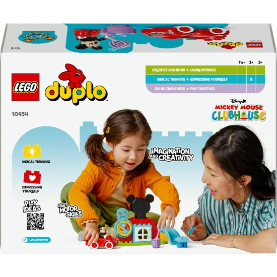 LEGO DUPLO Mickey Mouseov klub s interaktívnym kolesom a zostaviteľným autíčkom