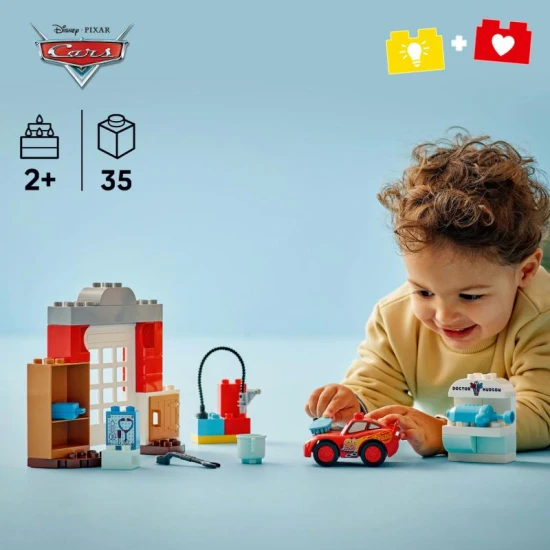 LEGO DUPLO 10456 – McQueen a návšteva v garáži doktora Hudsona s autíčkom a doplnkami
