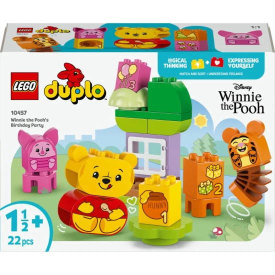 LEGO DUPLO 10457 – Narodeninová oslava Macka Pú s figúrkami a darčekmi