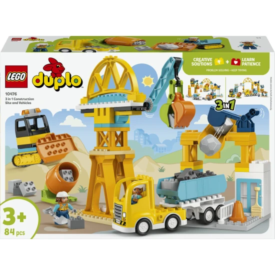 LEGO DUPLO 10476 Stavenisko a vozidlá 3 v 1