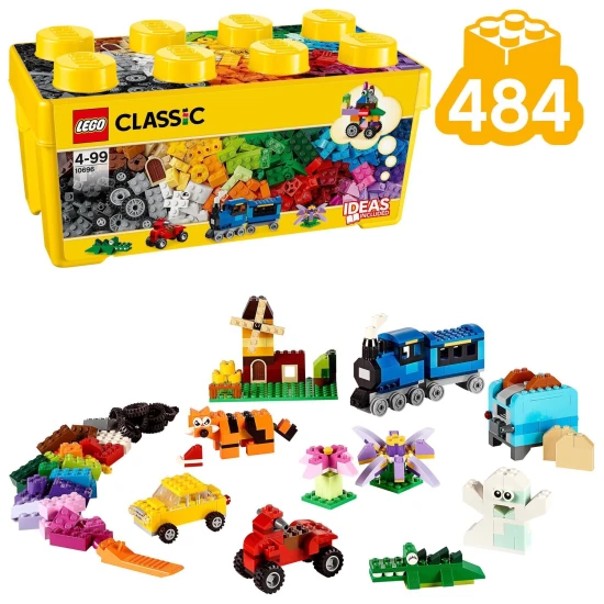LEGO Classic Stredný kreatívny box s farebnými kockami a doplnkami