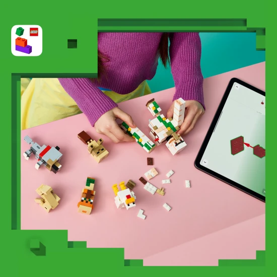 LEGO Minecraft 21592 Kurací džokej a útok v púšti
