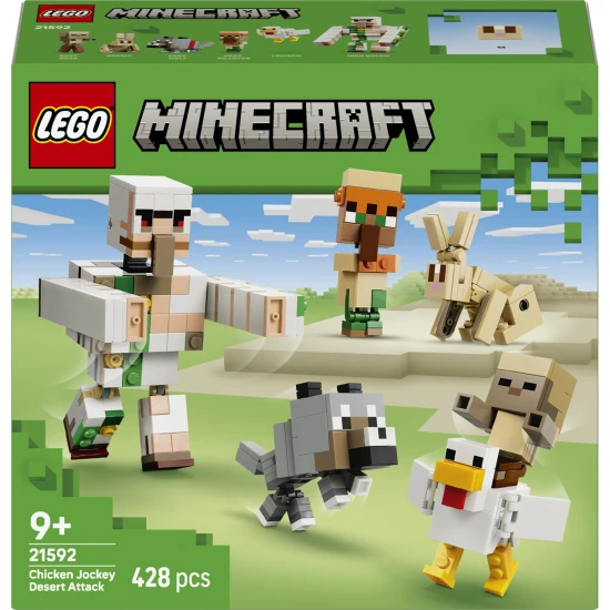 LEGO Minecraft 21592 Kurací džokej a útok v púšti
