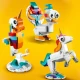 Stavebnica LEGO® Creator 3 v 1 (31140) s kúzelným jednorožcom, morským koníkom a pávom, obsahuje farebné polohovateľné modely na stavanie a vystavovanie, ideálna pre deti od 7 rokov.