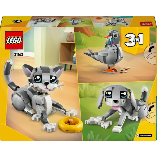 Kreatívne stavanie so stavebnicou LEGO Creator – mačka, psík a holub