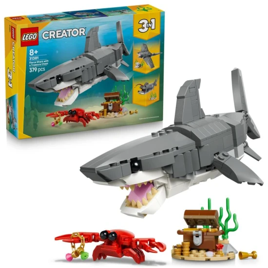 LEGO CREATOR 31381 Divoký žralok a truhlica s pokladom