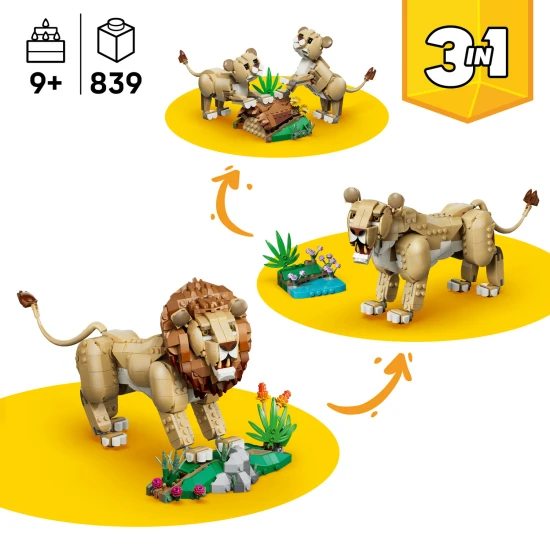LEGO Creator 31386 Divoké zvieratá: Majestátny lev