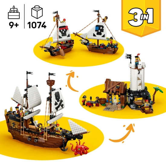LEGO Creator 31387 Ikonická pirátska loď