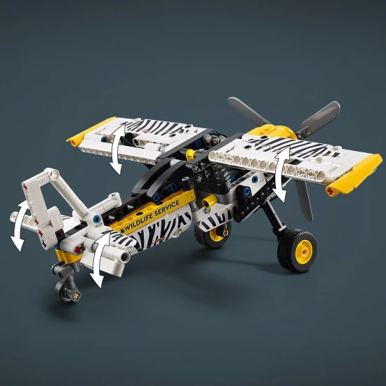 LEGO® Technic 42198 Lietadlo do vzdialených oblastí – Model s otočnou vrtuľou a zebrou.