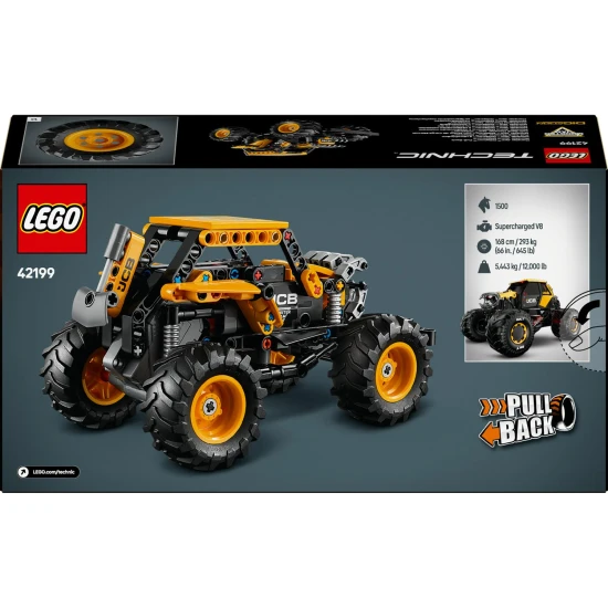 LEGO® Technic 42199 Monster Jam™ DIGatron™ – Akčný truck s naťahovacím motorom a realistickými pneumatikami.