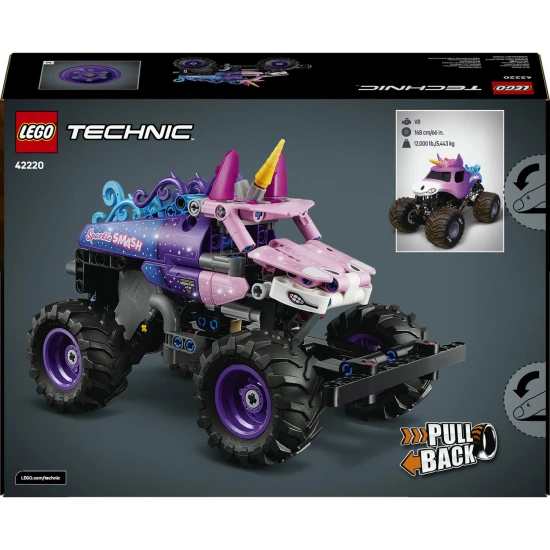 LEGO 42220 Monster Jam™ Sparkle Smash™ s naťahovacím motorom