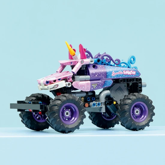 LEGO 42220 Monster Jam™ Sparkle Smash™ s naťahovacím motorom