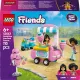 LEGO® Friends 42643 Stánok s cukrovou vatou a skúter – Zábavná hračka pre deti s minibábikami a maskotom.