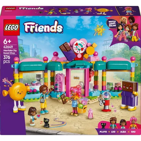  LEGO® Friends 42649 Cukráreň v mestečku Heartlake so 3 postavami a zábavnými doplnkami na hranie.