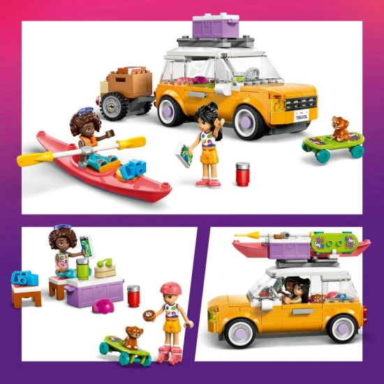 LEGO Friends 42659 – Výlet v aute s kamarátmi so psíkom a minifigúrkami