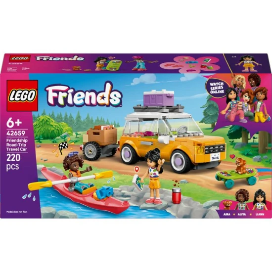 LEGO Friends 42659 – Výlet v aute s kamarátmi so psíkom a minifigúrkami