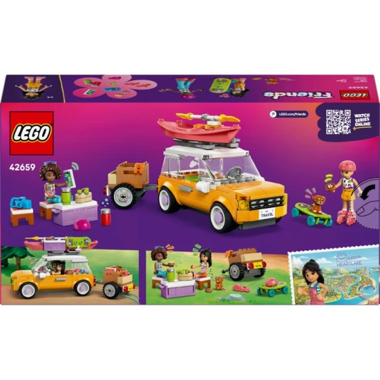 LEGO Friends 42659 – Výlet v aute s kamarátmi so psíkom a minifigúrkami