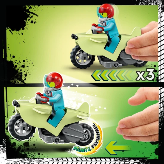 Objav vzrušenie s LEGO CITY kaskadérskou motorkou a šimpanzom