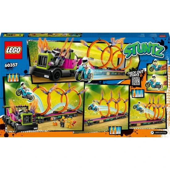 LEGO City Ťahač s ohnivými kruhmi – akcia na plný plyn!