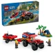 LEGO CITY Hasičské auto 4x4 s prívesom a záchranným člnom pripravené na akciu v prírode