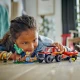 LEGO CITY Hasičské auto 4x4 s prívesom a záchranným člnom pripravené na akciu v prírode