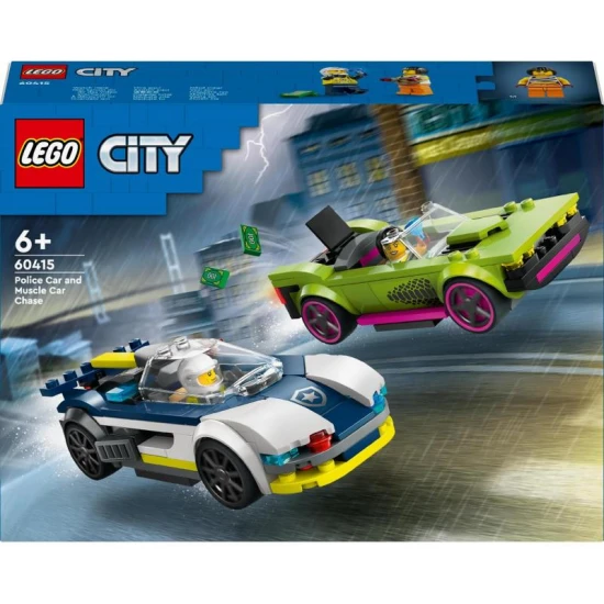 LEGO City 60415 - Naháňačka policajného auta a športiaka s minifigúrkami policajta a zločinky