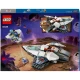 LEGO CITY Medzihviezdna vesmírna loď s vyklápacími hlavnými tryskami, hračkárskym akumulátorom na rýchly štart, a dronom, ktorý sa mení na tryskový batoh pre minifigúrku vesmírnej posádky.