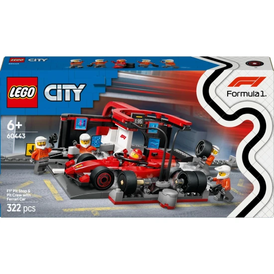 lego city 60443 f1 ferrari pit stop zavodne auto