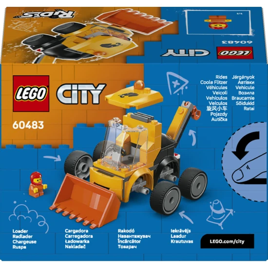 LEGO CITY 60483 Autíčka Stavebný nakladač