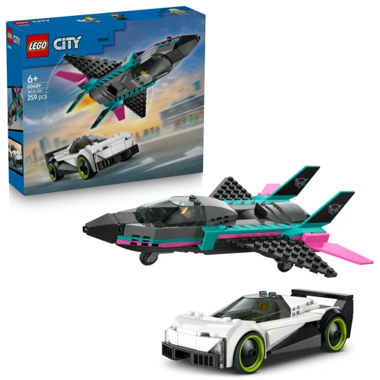 LEGO City 60489 Stíhačka vs. auto