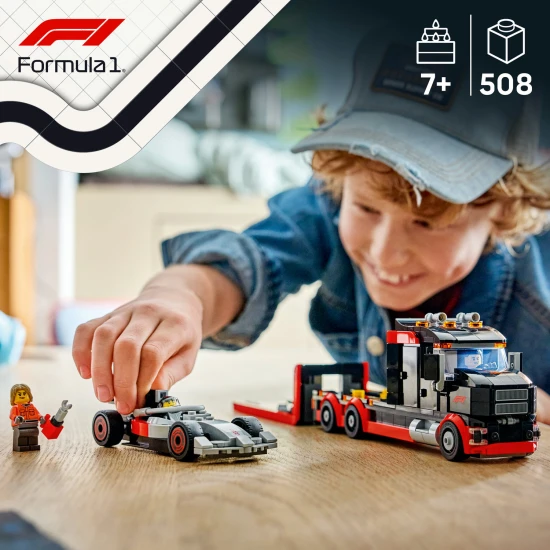 LEGO City 60493 Výstavný nákladiak F1® s pretekárskym autom Audi F1®